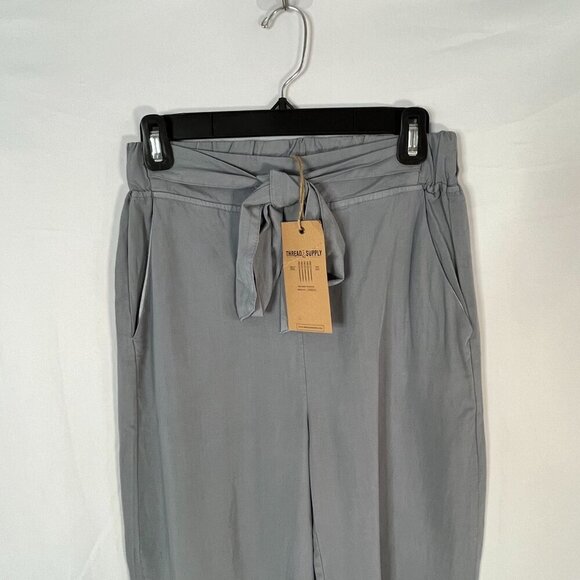 Thread & Supply Tencel Tie‎ Elastic Waist Pant Flint Stone Gray Size XS NWT - Picture 4 of 8